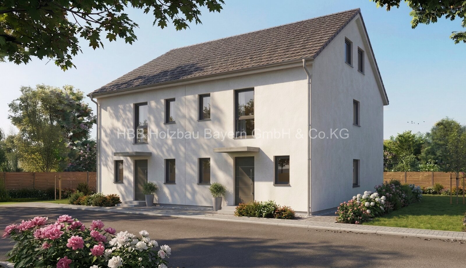 Neubau Doppelhaus in Wörth an der Donau – als Effizienzhaus 40