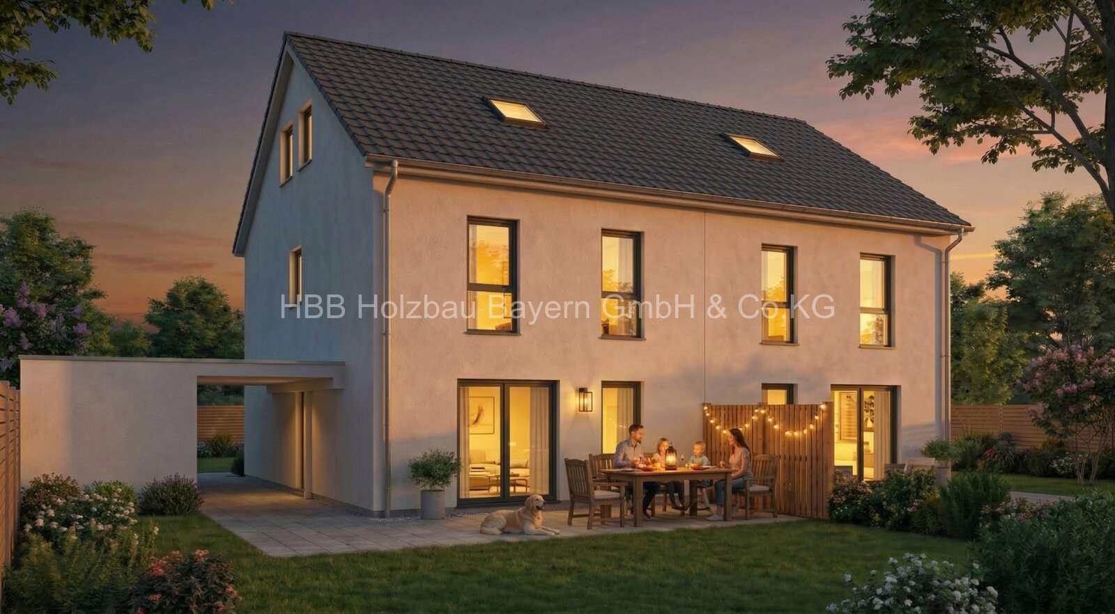 Neubau Doppelhaus in Wörth an der Donau – als Effizienzhaus 40